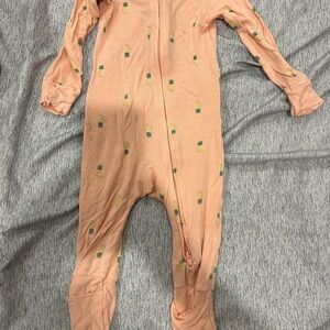 Peach Pineapple Print Kids Jammies